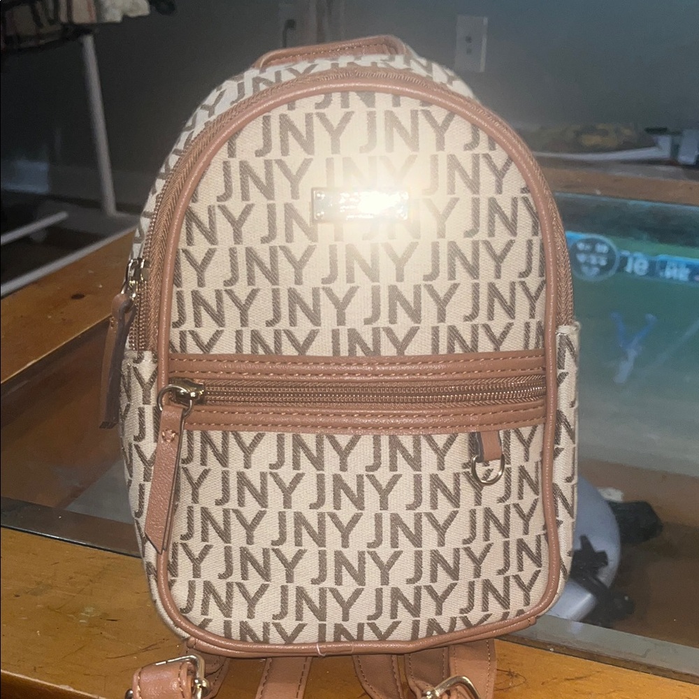 Tan and Brown Men's Backpack